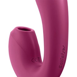 SATISFYER - SUNRAY ESTIMULADOR Y VIBRADOR APP ROJO