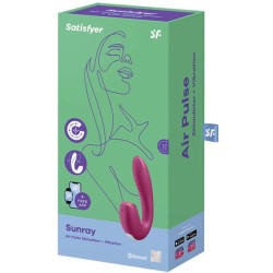 SATISFYER - SUNRAY ESTIMULADOR Y VIBRADOR APP ROJO