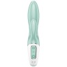 SATISFYER - AIR PUMP BUNNY 5+ INFLATABLE RABBIT VIBRATOR APP GREEN