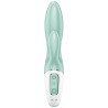 SATISFYER - AIR PUMP BUNNY 5+ VIBRADOR RABBIT INFLABLE APP VERDE