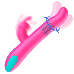 HAPPY LOKY - PLUTO RABBIT VIBRATOR  ROTATOR COMPATIBLE CON WATCHME WIRELESS TECHNOLOGY