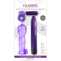 CLASSIX - KIT PARA PAREJAS CON ANILLO, FUNDA Y BALAS MORADO