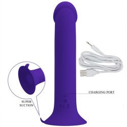 PRETTY LOVE - MURRAY YOUTH VIBRATING DILDO  RECHARGEABLE VIOLET