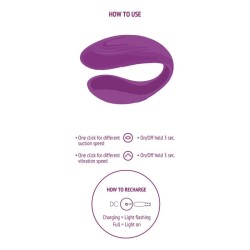 XOCOON - BOUND LOVE VIBRADOR PARA PAREJAS MORADO