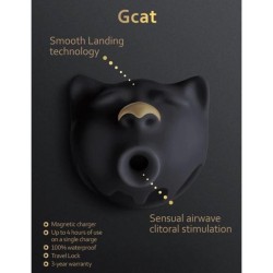 G-VIBE - GCAT MYSTIC SUCCIONADOR DE CLÍTORIS NEGRO