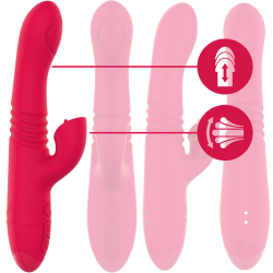 INTENSE - DUA VIBRADOR MULTIFUNCIÓN RECARGABLE UP  DOWN CON LENGUA ROJO