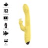 INTENSE - TOKY VIBRADOR MULTIFUNCIÓN RECARGABLE UP  DOWN CON ESTIMULADOR DE CLITORIS AMARILLO