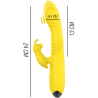 INTENSE - TOKY MULTIFUNCTION VIBRATOR UP  DOWN WITH CLITORAL STIMULATOR YELLOW