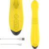 INTENSE - TOKY MULTIFUNCTION VIBRATOR UP  DOWN WITH CLITORAL STIMULATOR YELLOW