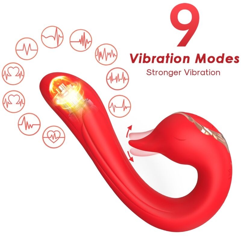 ARMONY - DELFIN VIBRADOR MULTIPOSICION  EFECTO CALOR ROJO