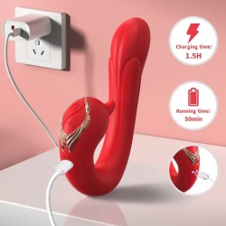 ARMONY - DELFIN VIBRADOR MULTIPOSICION  EFECTO CALOR ROJO