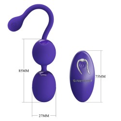 PRETTY LOVE - WILLIE YOUTH REMOTE CONTROL BALLS  VIOLET VIBRATION