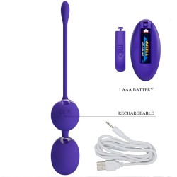PRETTY LOVE - WILLIE YOUTH REMOTE CONTROL BALLS  VIOLET VIBRATION