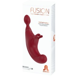 ADRIEN LASTIC - FUSION TRIPLE ESTIMULADOR CLITORIS  G-SPOT ROJO