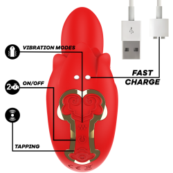 MIA - SELENA ESTIMULADOR VIBRATING + TAPPING ROJO