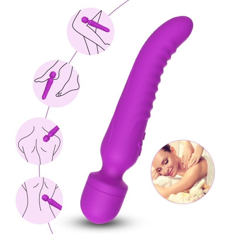 ARMONY - MISSION MASAJEADOR  VIBRADOR EFECTO CALOR VIOLETA