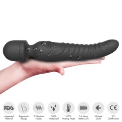 ARMONY - MISSION MASAJEADOR  VIBRADOR EFECTO CALOR NEGRO