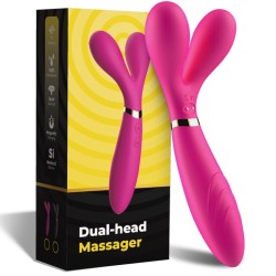 ARMONY - Y-WAND MASAJEADOR  VIBRADOR CABEZA DOBLE FUCSIA