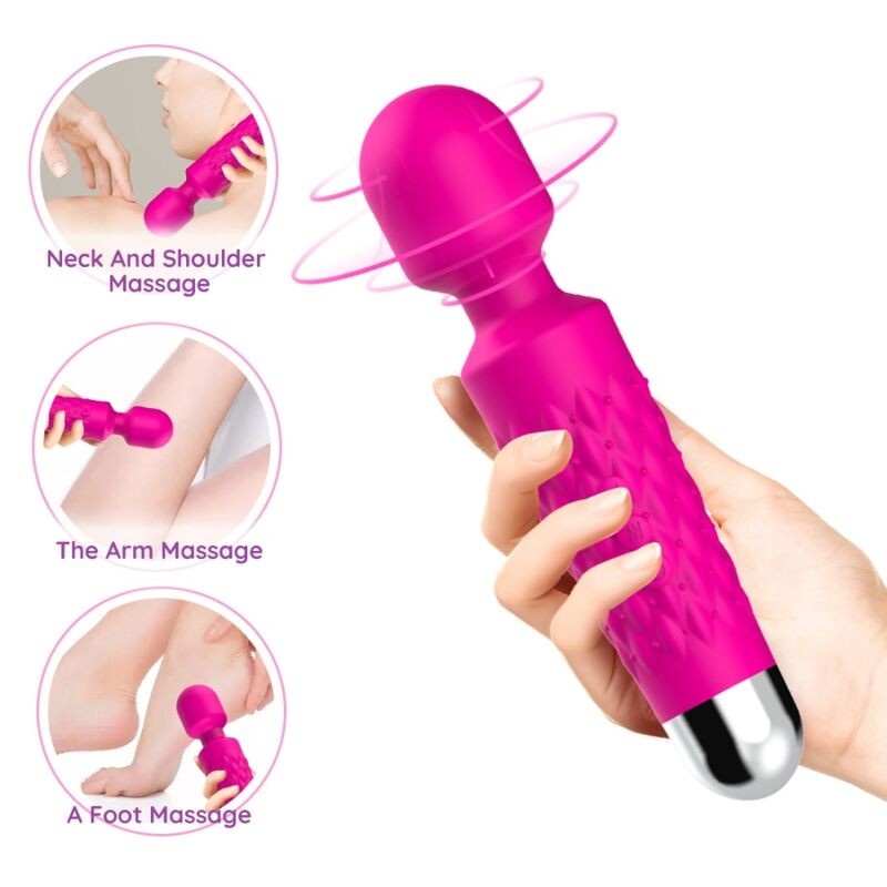 ARMONY - POSTMAN MASAJEADOR  VIBRADOR CABEZA FLEXIBLE FUCSIA