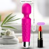 ARMONY - POSTMAN MASAJEADOR  VIBRADOR CABEZA FLEXIBLE FUCSIA