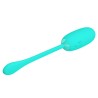 PRETTY LOVE - JULIUS WATERPROOF-RECHARGEABLE VIBRATING EGG AQUA GREEN