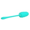 PRETTY LOVE - VIBRATING EGG WITH AQUA GREEN RECHARGEABLE MARINE TEXTURE