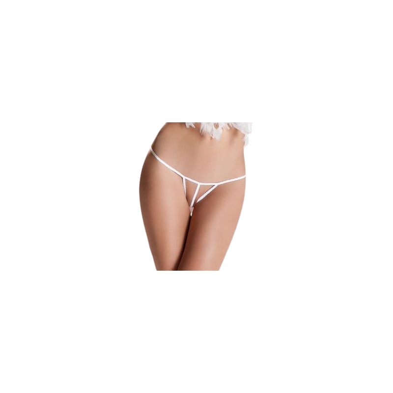 PASSION - MICRO TANGA ABIERTO BLANCO TALLA UNICA