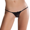 PASSION - MICRO TANGA NEGRO TALLA UNICA CON ENCAJE