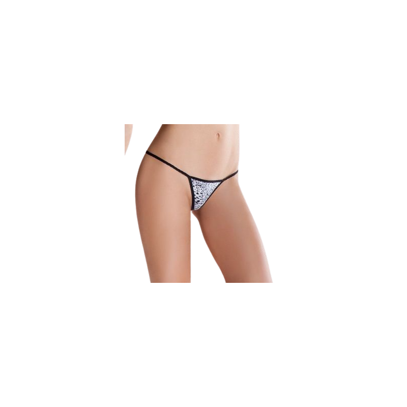 PASSION - EROTIC LINE TANGA BLANCO TALLA UNICA ESTAMPADO ANIMAL