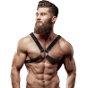 FETISH SUBMISSIVE ATTITUDE - MENS CROSS CHEST ECO-LEATHER HARNESS