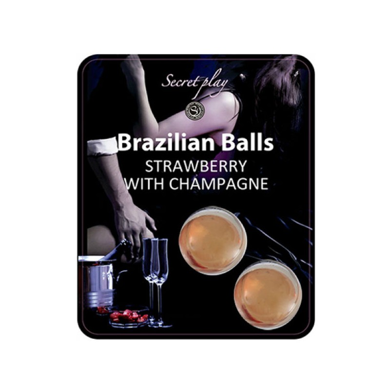 SECRETPLAY - SET 2 BRAZILIAN BALLS FRESAS CON CAVA