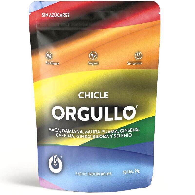 WUG Orgullo  Chicle Funcional con Maca, Ginseng y Ginkgo para Potenciar tu Vitalidad Íntima