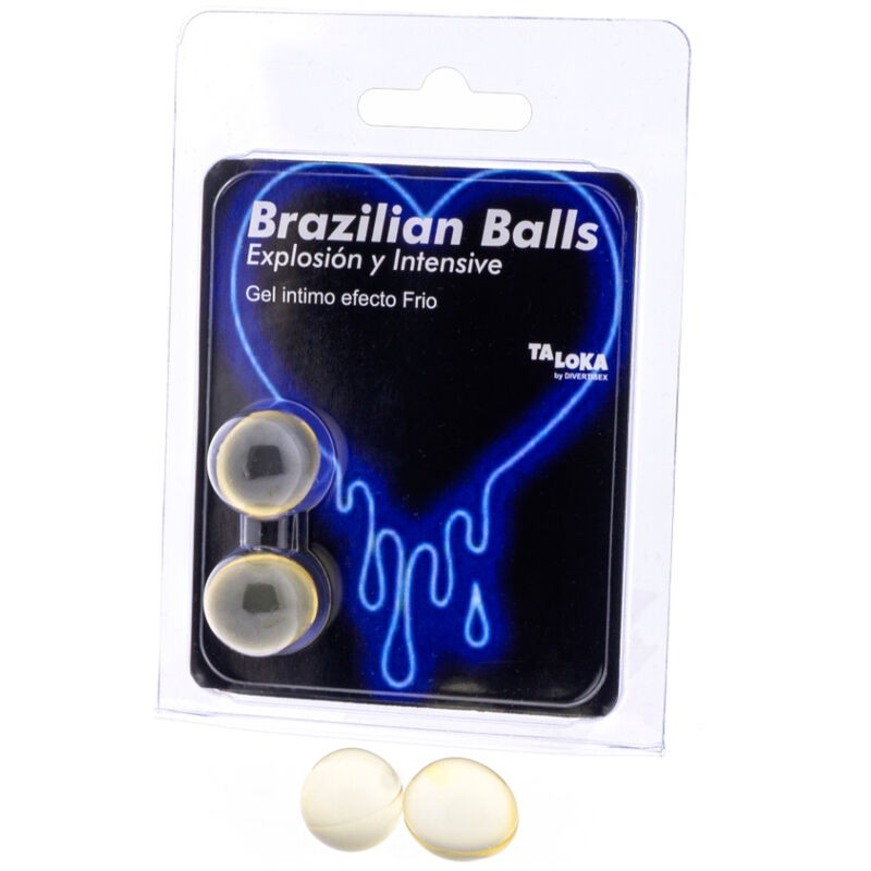 TALOKA - 2 BRAZILIAN BALLS COLD  VIBRATION EFFECT EXCITING GEL