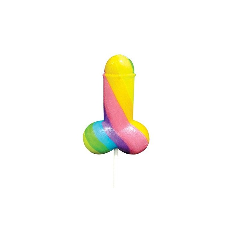 PRIDE - SPENCER  FLEETWOOD RAINBOW COCK LGBT LOLLIPOP