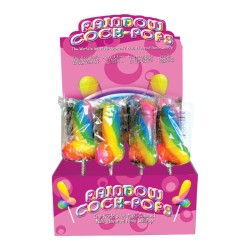 PRIDE - SPENCER  FLEETWOOD RAINBOW COCK LGBT LOLLIPOP