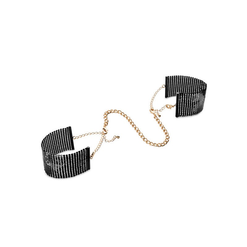 BIJOUX - DÉSIR MÉTALLIQUE BLACK METAL MESH HANDCUFFS