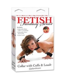 FETISH FANTASY SERIES - COLLAR WITH CUFFS  LEASH