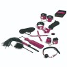 TEASE  PLEASE - JUEGO 13 ACCESORIOS BONDAGE MAGENTA