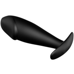 PRETTY LOVE - PLUG ANAL SILICONA FORMA PENE NEGRO