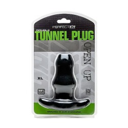 TAPÓN DOBLE TÚNEL PERFECT FIT XL GRANDE - NEGRO