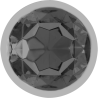 INTENSE - ALUMINUM METAL ANAL PLUG WITH BLACK CRYSTAL SIZE S