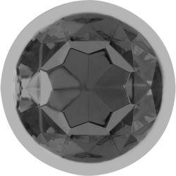 INTENSE - ALUMINUM METAL ANAL PLUG WITH BLACK GLASS SIZE L