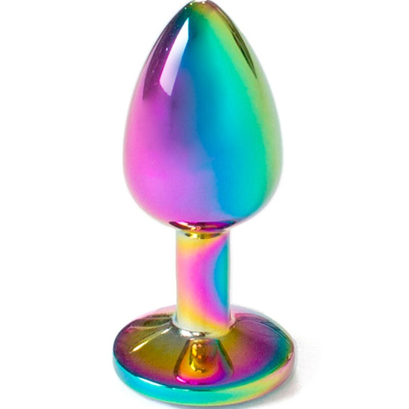 SECRETPLAY - METAL BUTT PLUG MULTICOLOR TALLA S 7 CM