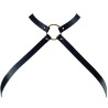 BIJOUX INDISCRETS - CROSSED CHEST HARNESS BLACK
