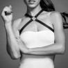 BIJOUX INDISCRETS - CROSSED CHEST HARNESS BLACK