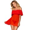 SUBBLIME DRESSES - VESTIDO CORTO + TANGA ROJO L/XL