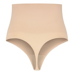 BYE-BRA - FAJA SIN COSTURAS ESTILO TANGA BEIGE TALLA XXL