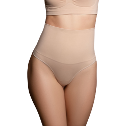 BYE-BRA - FAJA SIN COSTURAS ESTILO TANGA BEIGE TALLA M