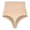 BYE-BRA - FAJA SIN COSTURAS ESTILO TANGA BEIGE TALLA M