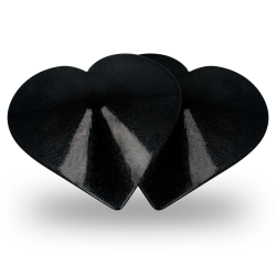 COQUETTE CHIC DESIRE - CUBRE PEZONES METAL CORAZONES NEGROS